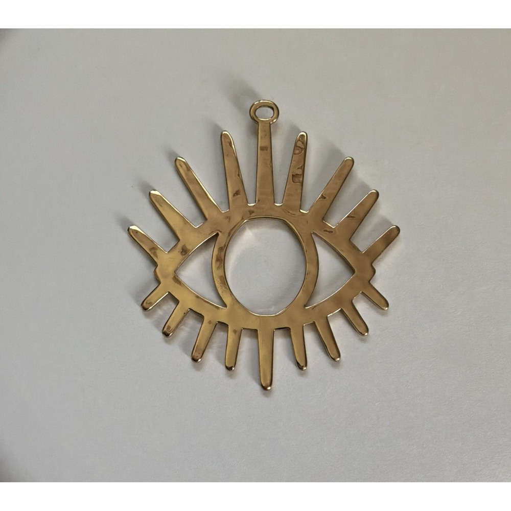 Robert Lee Morris RLM Soho Large Pendant Charm All Seeing Eye Gold Tone